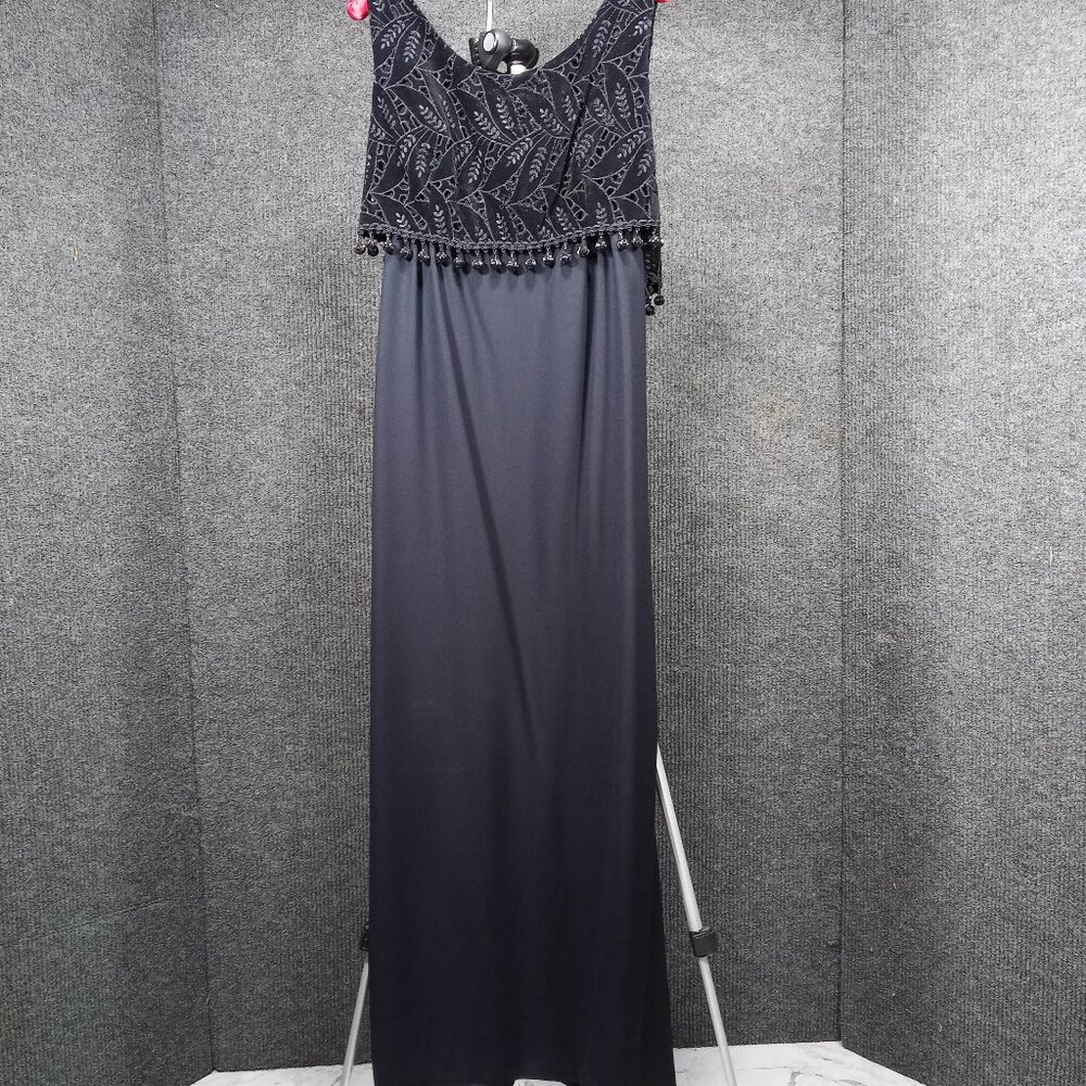 1950's Black Rayon Velvet Bodice Dingle Ball Dress by Best & Co, 5th Ave